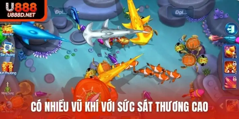 Có nhiều vũ khí với sức sát thương cao cho người chơi