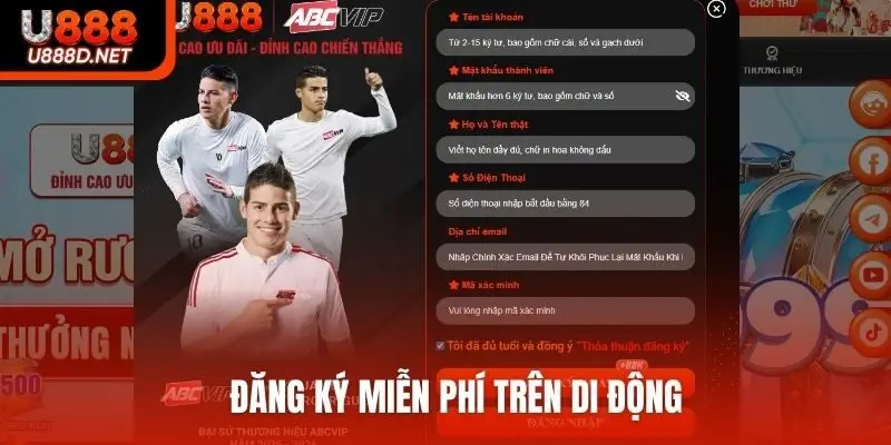 Đăng ký miễn phí trên di động