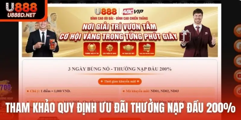 Người chơi tham khảo quy định ưu đãi thưởng nạp đầu 200%