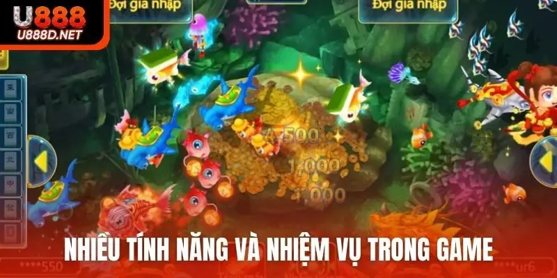 Nhiều tính năng và nhiệm vụ trong game Tam Tiên bắn cá